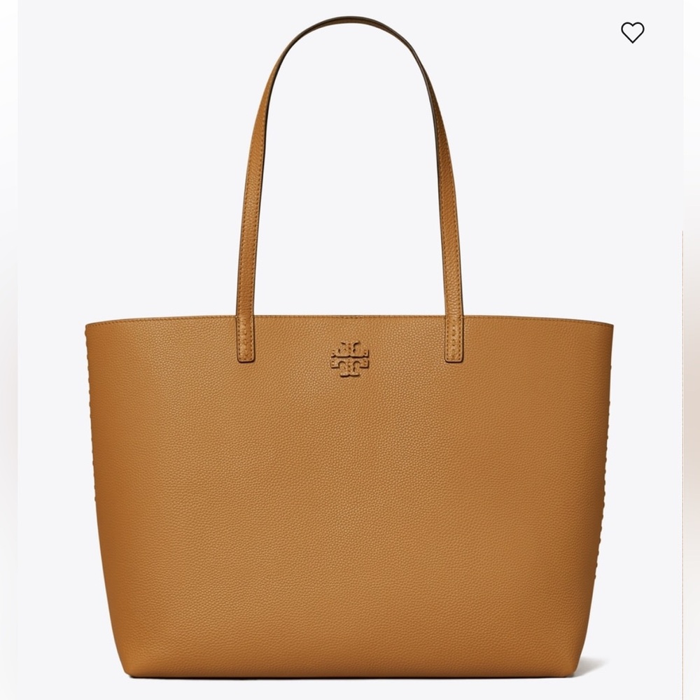 NWT! Authentic Tory Burch tote brown caramel color leather. TB Dust bag included - Picture 3 of 5